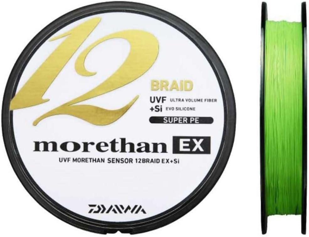 Daiwa Spinnschnur zum Raubfischangeln EX+SI Morethan 12 Braid Schnur 0.12mm / 10.2kg, 0.12mm / 10.2k