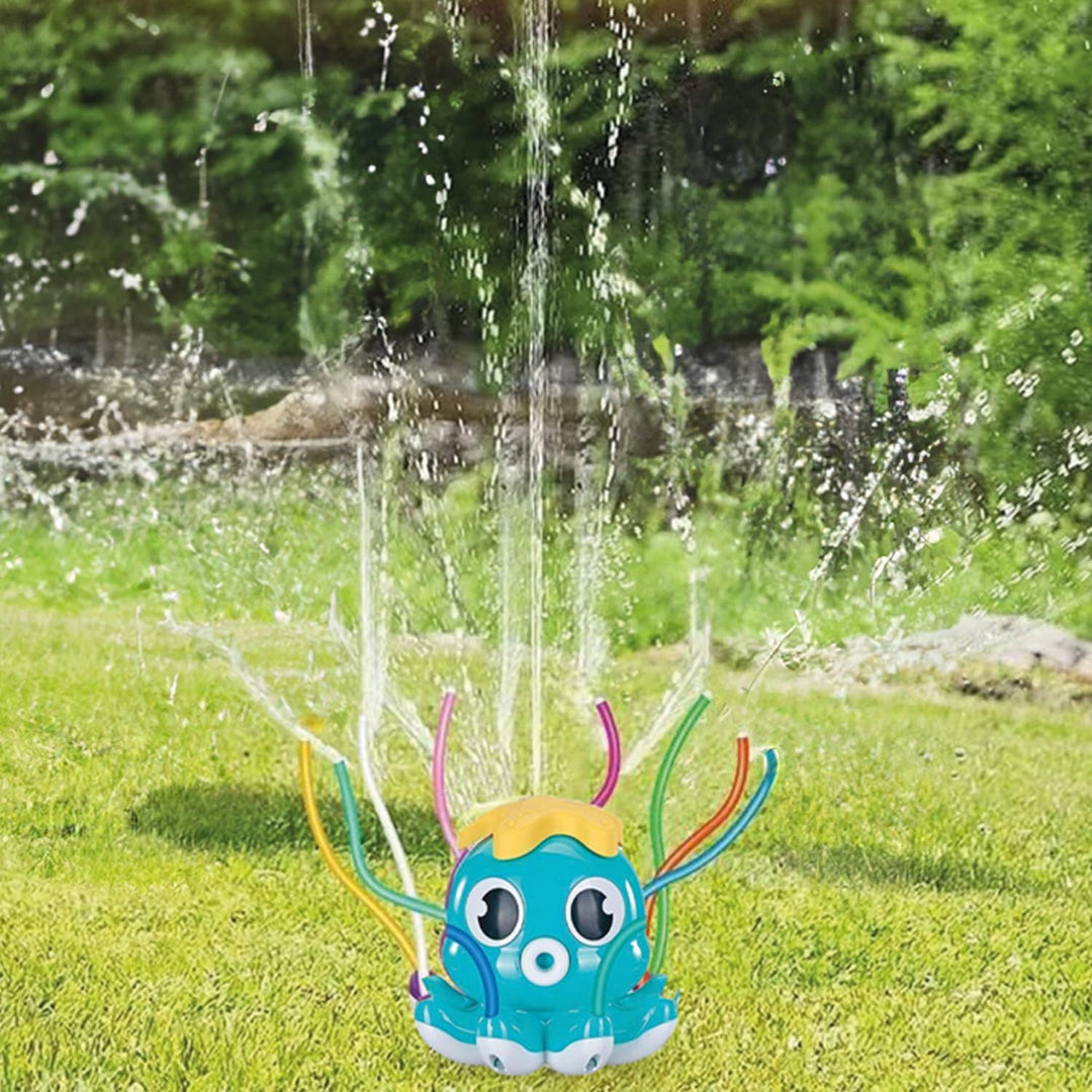 OctoSplash® Blau Sprinkler Oktopus | Wasserspielzeug für Kinder | Wasser sprühender Oktopus | Einfac