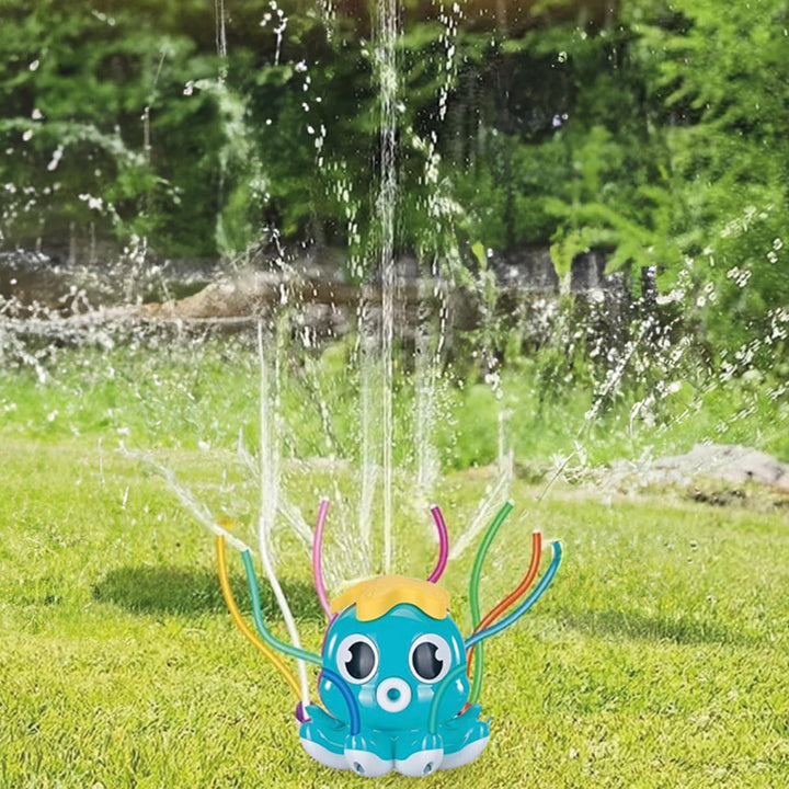 OctoSplash® Blau Sprinkler Oktopus | Wasserspielzeug für Kinder | Wasser sprühender Oktopus | Einfac