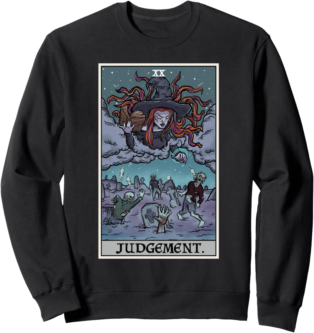 Tarotkarte für Halloween, Hexe, Nekromantik, Pastellgott. Sweatshirt