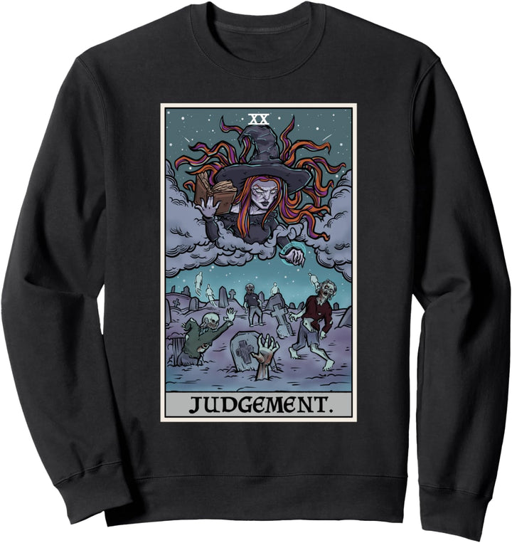 Tarotkarte für Halloween, Hexe, Nekromantik, Pastellgott. Sweatshirt