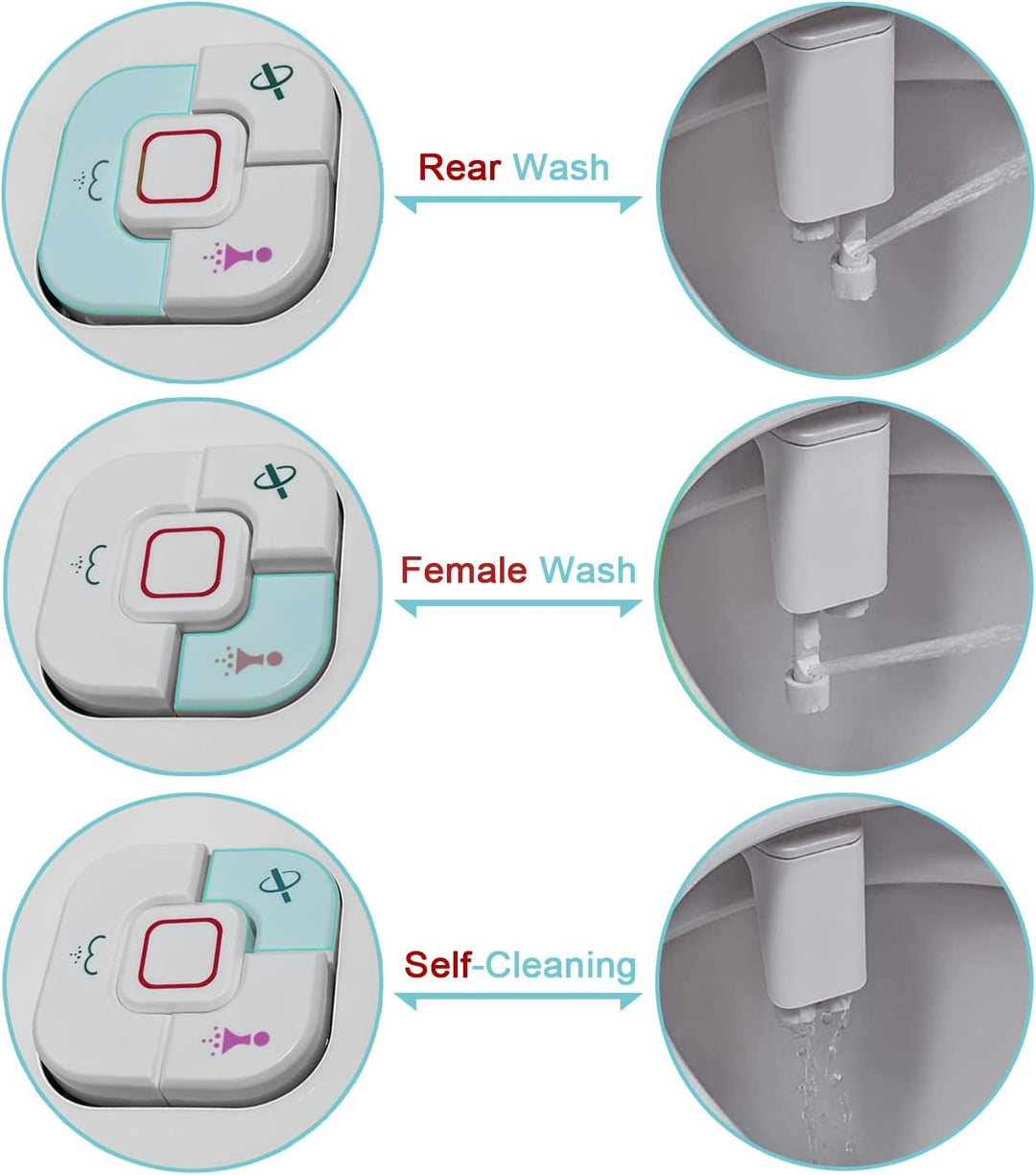 Bidet Aufsatz Kit mit tragbarem Bidet - WITHLENT Nicht Elektrisch Bidet Toilettenaufsatz mit Einzieh