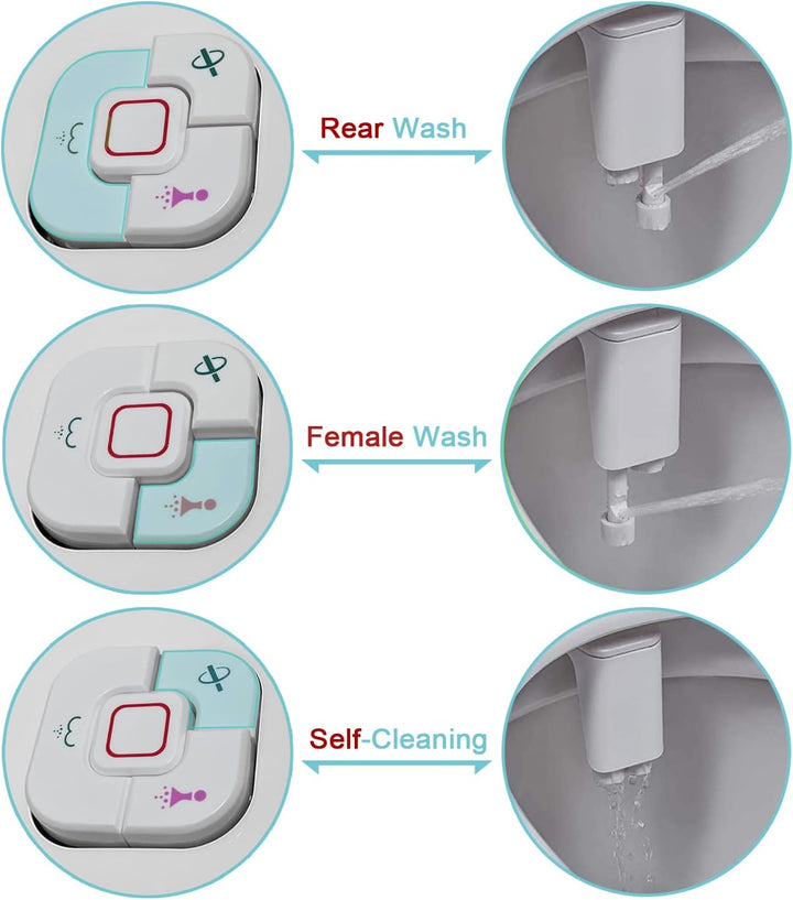 Bidet Aufsatz Kit mit tragbarem Bidet - WITHLENT Nicht Elektrisch Bidet Toilettenaufsatz mit Einzieh