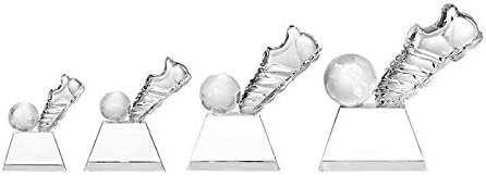 CRISTALICA Glaspokal Fussballtrophäe Award Sportlerauszeichnung aus Glas Höhe 10cm