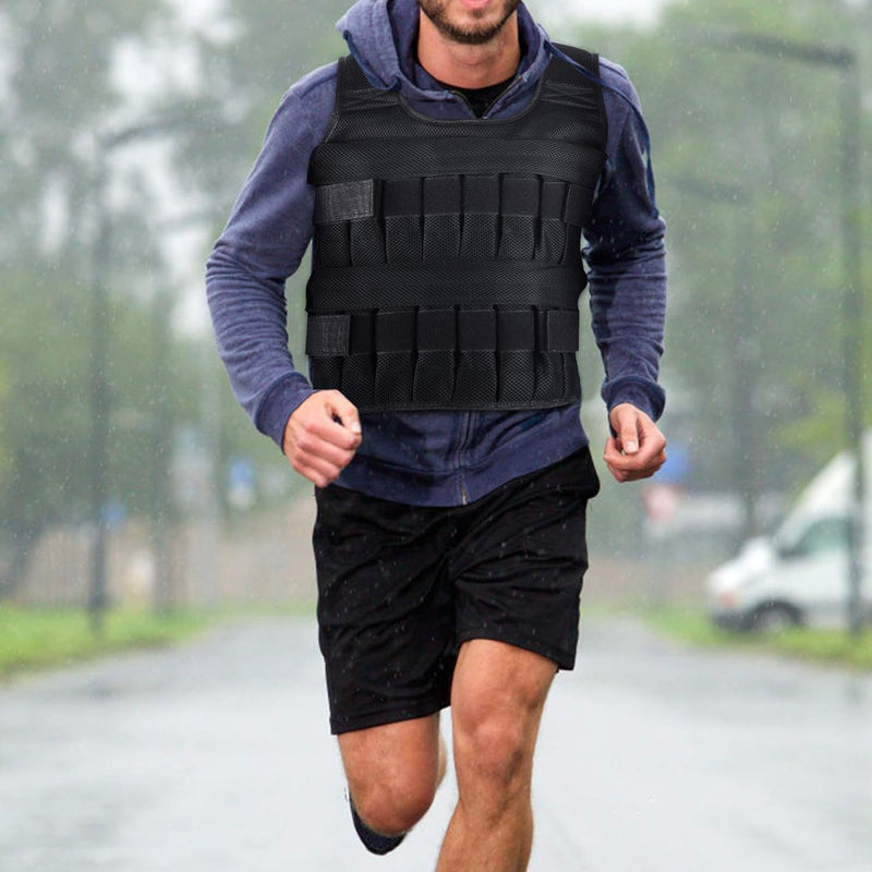 35 kg Sandsackweste Einstellbare Gewichte Weste Mesh-Weste für Krafttraining beim Laufen (Sand oder