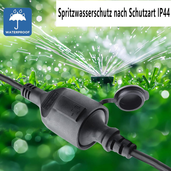 2 auf 1 Kurz Schuko Verlängerungskabel, Kurz Schuko Doppelstecker Kabel,Verlängerungskabel Outdoor m