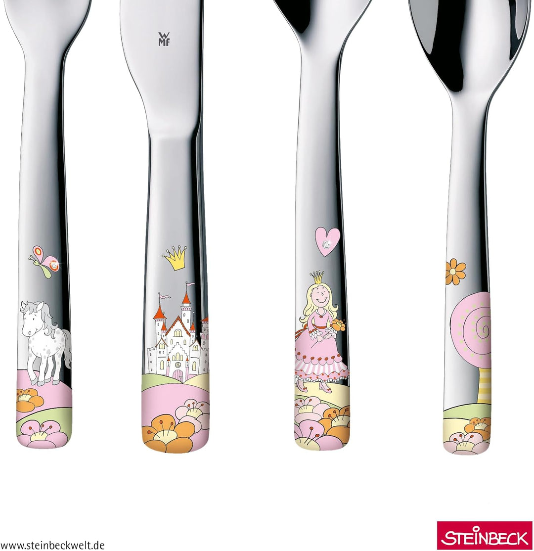 WMF Kindergeschirr-Set Prinzessin Anneli – 6-teilig mit Name – Personalisierbar mit Gravur – Teller,