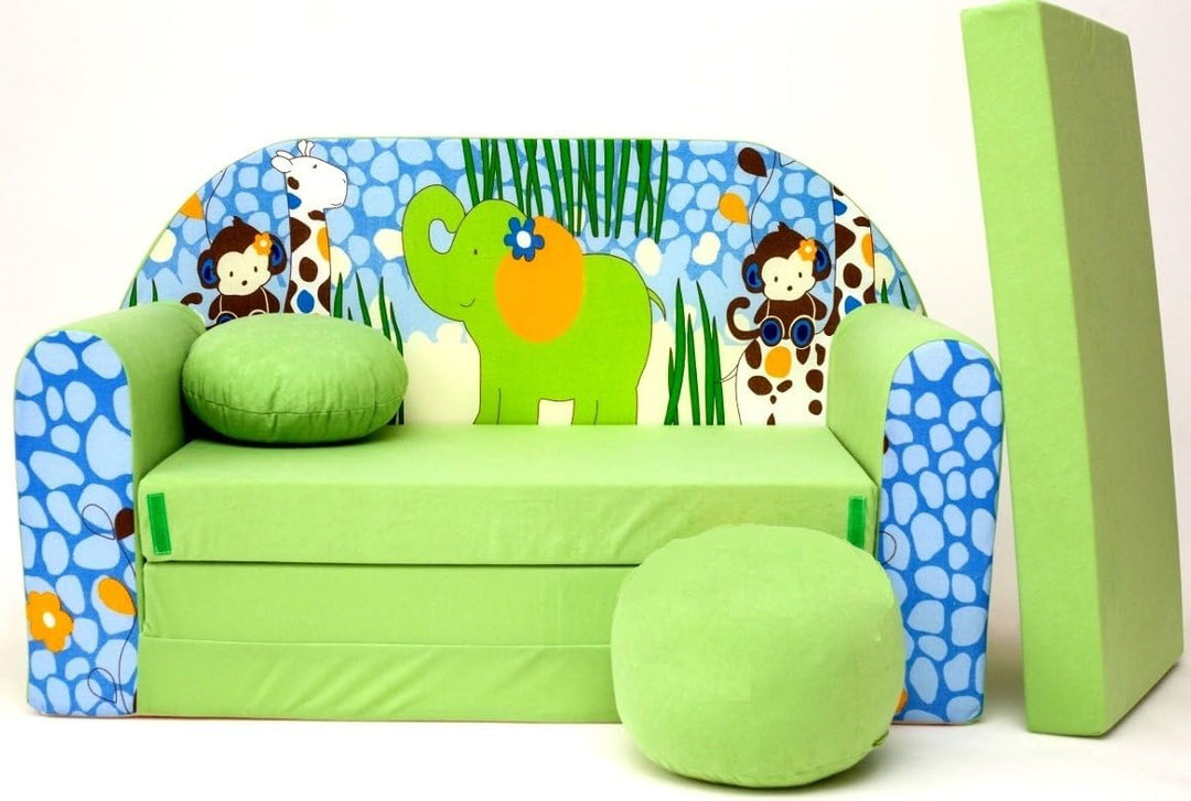Kinder Sofa Couch Baby Schlafsofa Kinderzimmer Bett gemütlich verschidene Farben und motiven (Z16 gr