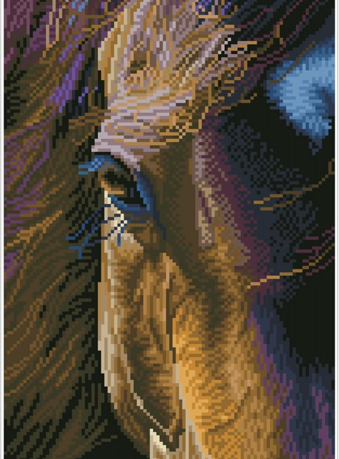 DIAMOND DOTZ DD7.060 Malset, mittelgross, DD7, Leinen Polyester, Star, 29.5 x 41.5cm 29.5 x 41.5cm S