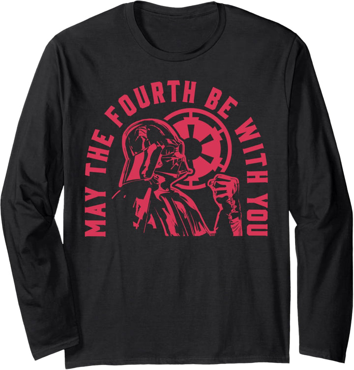 Star Wars Darth Vader May The Fourth Be With You Red Hue Langarmshirt