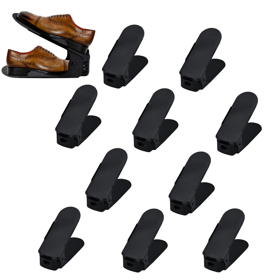 AufuN 30er Set Verstellbarer Schuhregale rutschfest Schuhstapler 3 Höhenverstellbar schuhaufbewahrun
