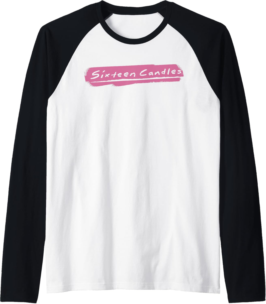 Sixteen Candles Pink Paint Stencil Logo Raglan