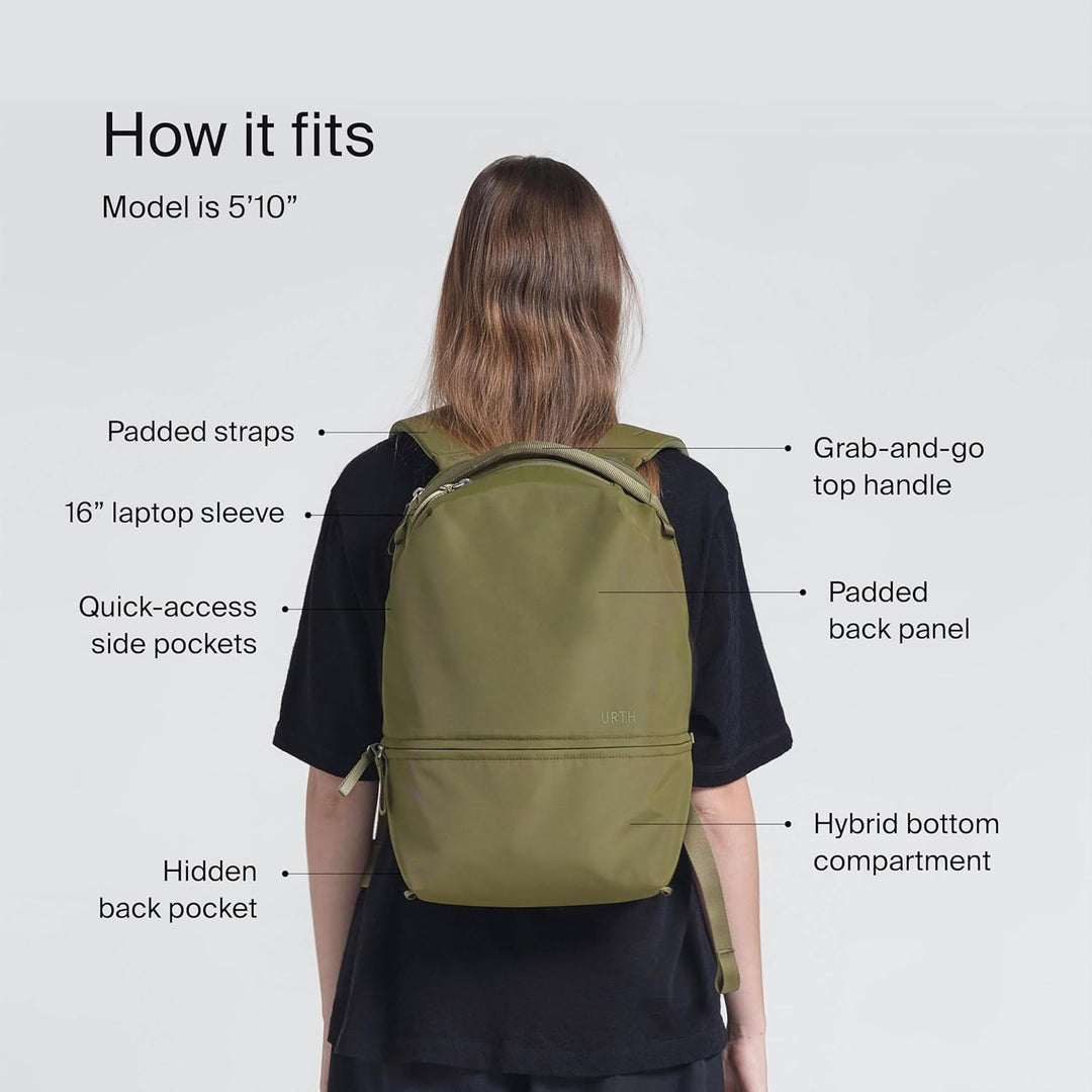 Urth Arkose 20L Modular Camera Backpack – for DSLR, Lens, 15/16” Laptop, Weatherproof + Recycled 20L