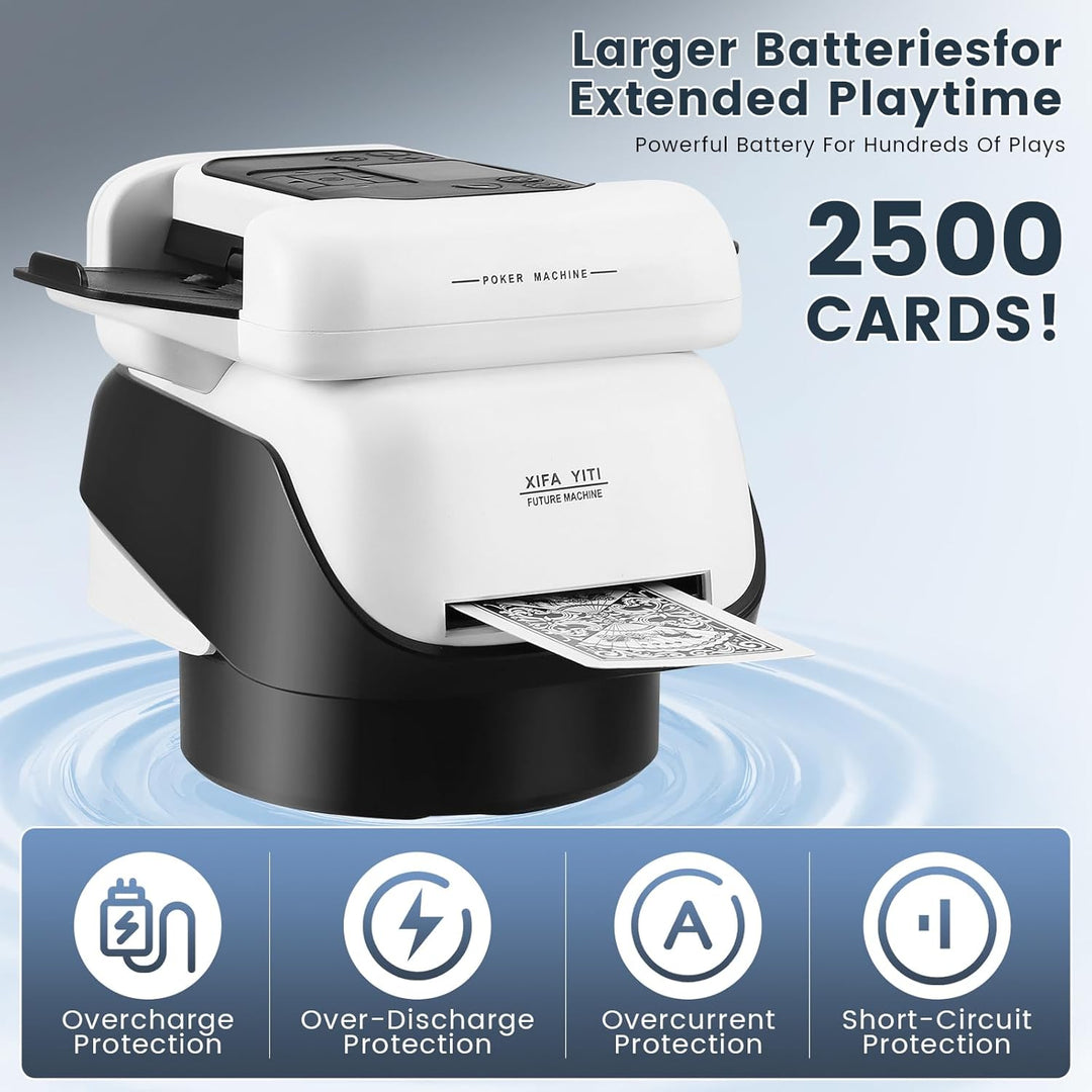 Automatischer Kartenspender und Kartenmischer, 360 ° drehbar, elektronischer Kartenmischer, mit 4 ka