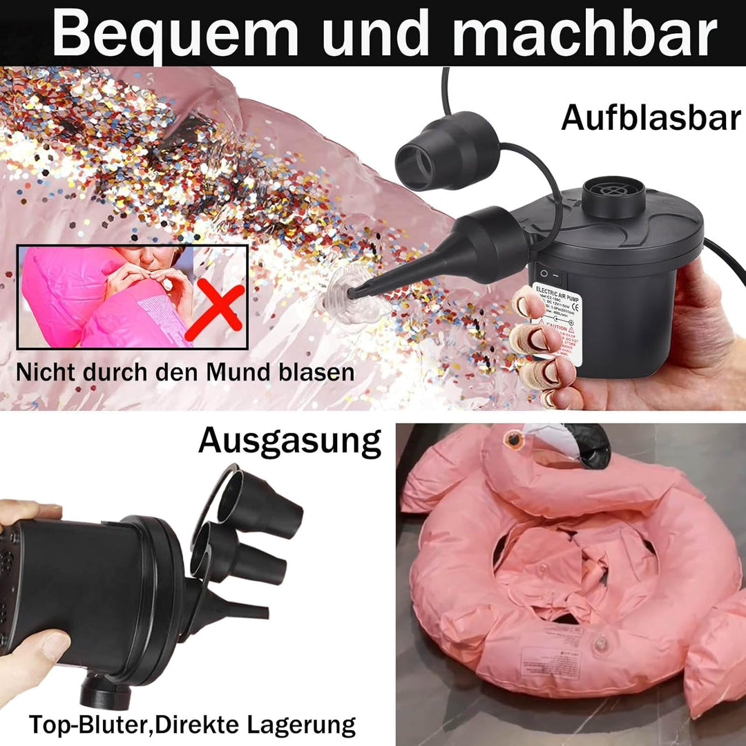 Elektrische Luftpumpe Luftmatratze, 2 in 1 Luftpumpe Elektrisch für Aufblasbar und Ablassen, Pumpe L