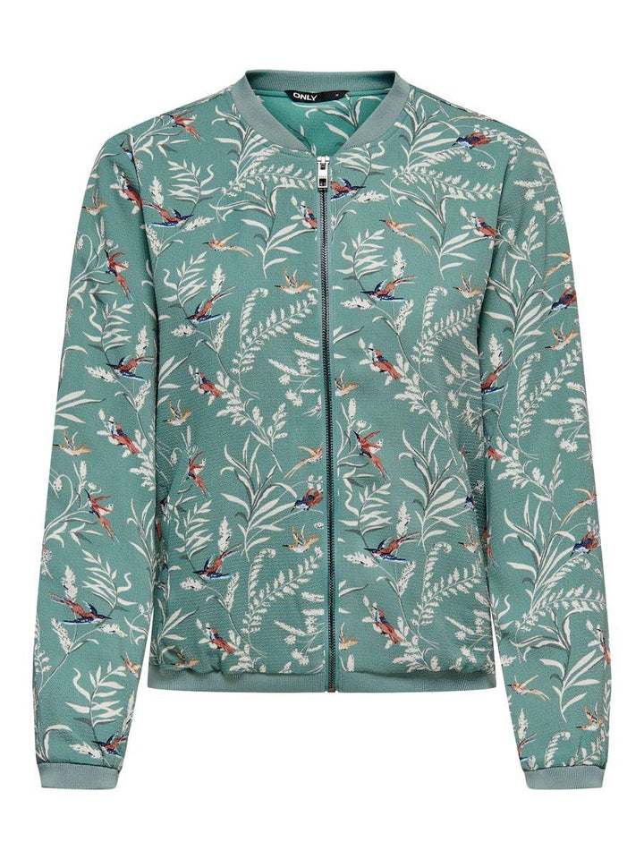 ONLY Damen Onlvic Bomber Jacket AOP Ptm Bomberjacke 34 Chinois Green, 34 Chinois Green