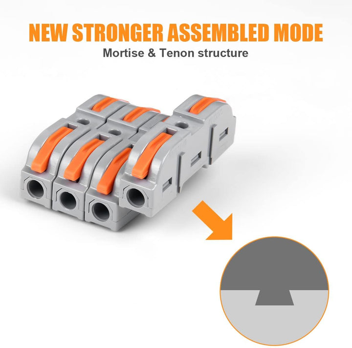 Flintronic Kabelverbinder, Verbindungsklemmen, 80 Stück SPL-1 Klemme mit Betätigungshebel, Leiter ,