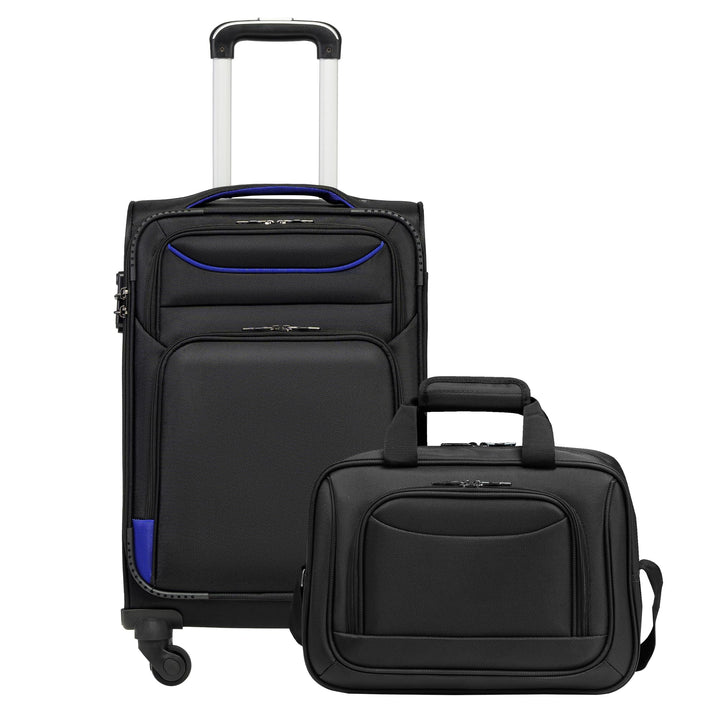 COOLIFE Koffer Trolley Koffer Reisekoffer von 4 Rollen Stoffkoffer Handgepäck TSA-Schloss Der Koffer