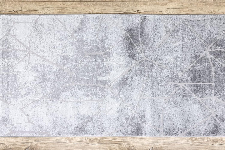 rugsx Modernen Preiswert Läufer MEFE, Läufer Strukturell, Marmor - Zwei Ebenen aus Vlies Grau 60x100