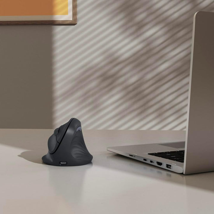 Hama vertikale Maus, Bluetooth/Funk (Multi Device, optische Maus ohne Klickgeräusch, 8 Tasten, ergon