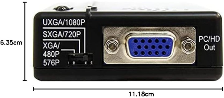 StarTech.com Composite und S-Video auf VGA Video Konverter mit Scaler - VGA zu RCA (YPbPr) Adapter -