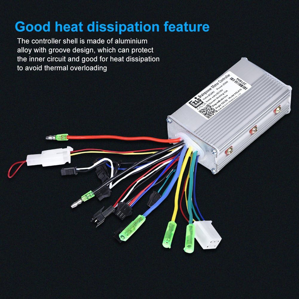 Dilwe Bürstenloser Controller 24V 250W Motor Controller Aluminium Elektrische Brushless Controller f