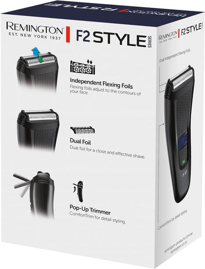 Remington Elektrischer Rasierer Herren F2 [Trocken-Rasieraparat] Style Series (Pop-Up-Trimmer, abwas