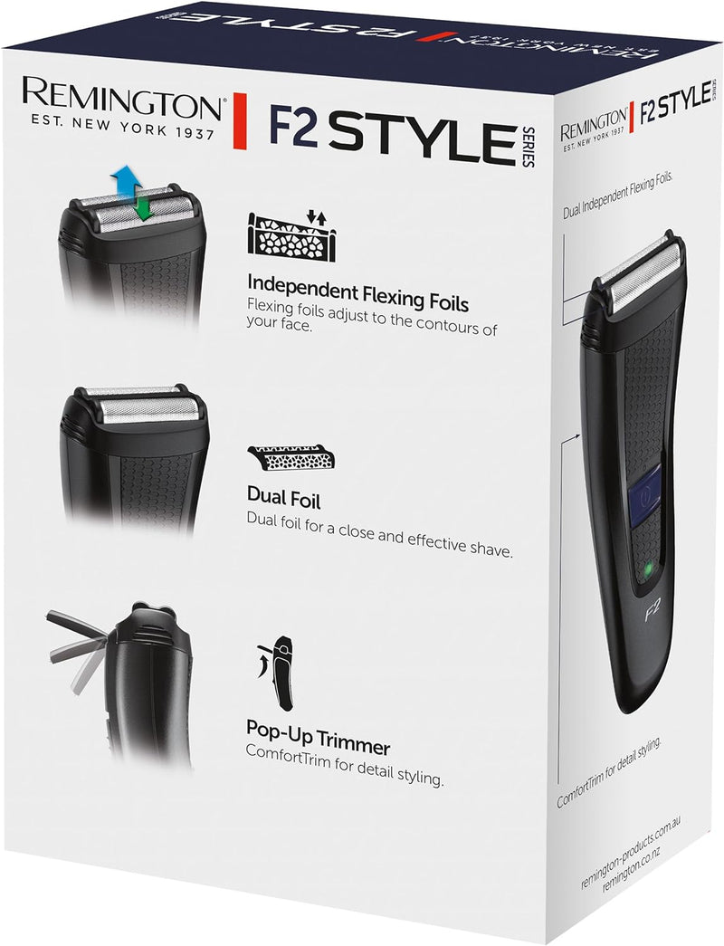 Remington Elektrischer Rasierer Herren F2 [Trocken-Rasieraparat] Style Series (Pop-Up-Trimmer, abwas