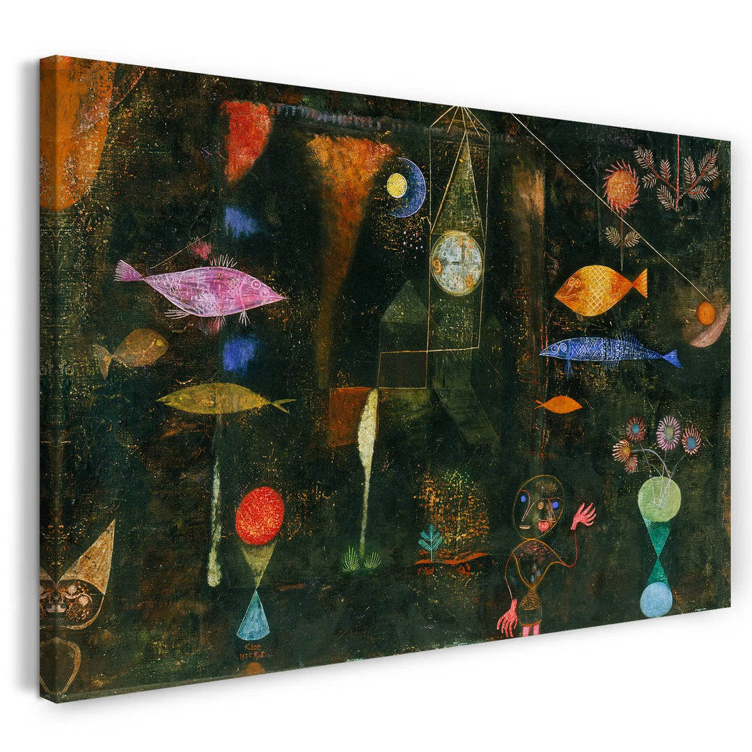Printed Paintings Leinwand (80x60cm): Paul Klee - Fischzauber 80x60 cm, 80x60 cm