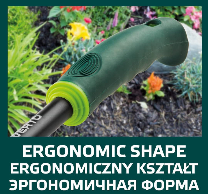 VERTO Gartengeräte-Set 4 TLG. mit Gartenhandschuhen| 2 x Pflanzkelle 34 und 35 cm + Kombihacke 34 cm