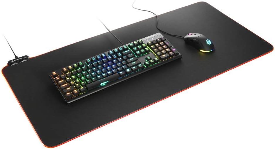 Sharkoon 1337 RGB V2 900 Gaming Mauspad 900 Wasserabweisende RGB Beleuchtung, 900 Wasserabweisende R