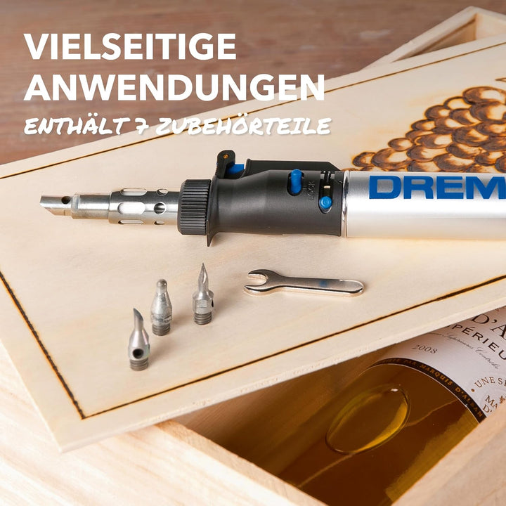 Dremel 2000 VersaTip Lötkolben - Brennkolben und Löt-Set (mit 7 Wechselspitzen zum Löten, Heissschne