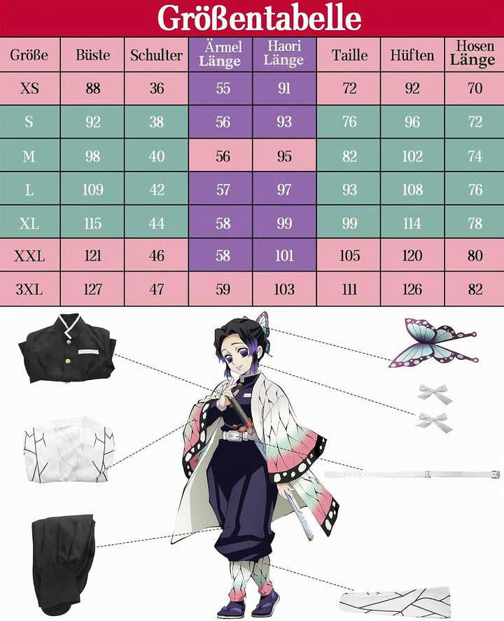 FCCAM Agatsuma Zenitsu Cosplay Kimono Vollständiger Satz Anime Zenitsu Cosplay Kostüm Erwachsene Wei