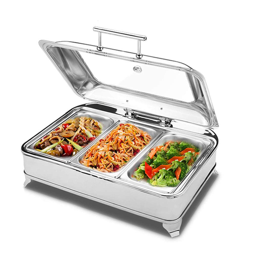Chafing Dish, Warmhaltebehälter Essen, Buffetwärmer Speisenwärmer Elektrisch, Wärmebehälter für Esse