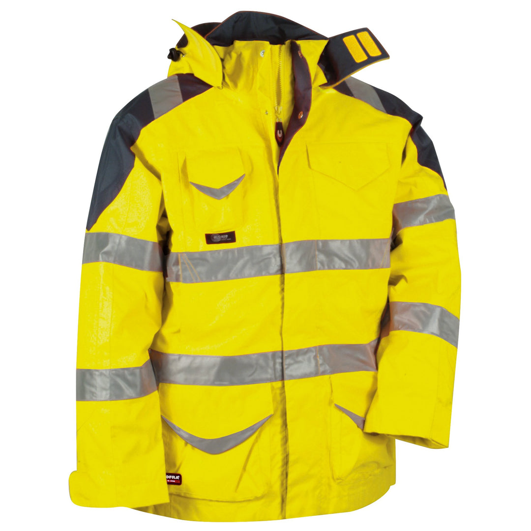Cofra V024-0-00.Z46 Parka "Protection", gelb/anthrazit, 46 Gelb / Anthrazit 46, Gelb / Anthrazit 46
