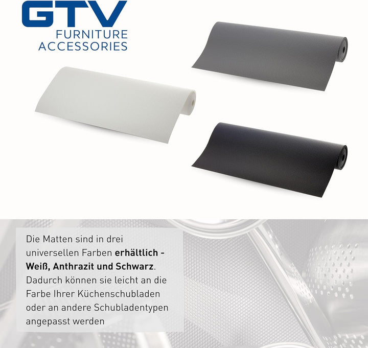 GTV - Schubladenmatte rutschfeste | Antirutschmatte für Schubladen I Schubladen Matte für Kühlschran