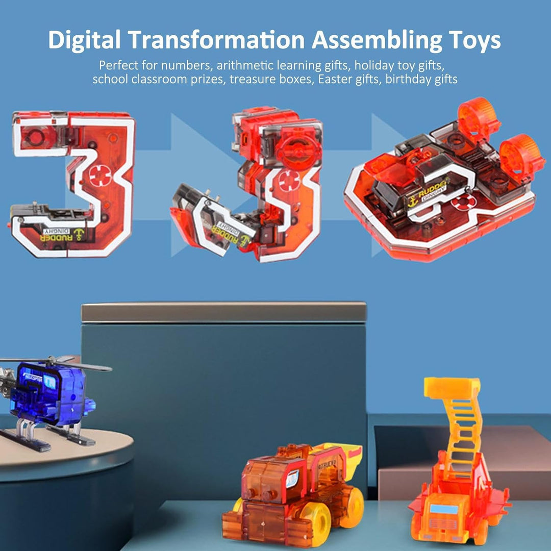 Zahlenroboter – Abs-Zahlenroboter Verwandeln Actionfiguren-Spielzeug, Zahlen-Bots-Spielzeug-Lernspie