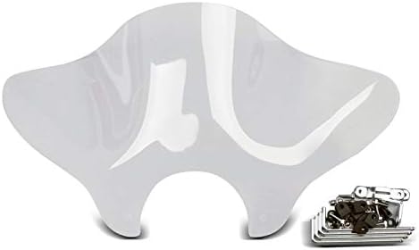 Windschild Batwing mit 4-Punkt-Fixierung für Custom Bikes klar