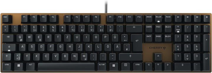 CHERRY KC 200 MX, mechanische Office-Tastatur, Deutsches Layout (QWERTZ), edles Design mit eloxierte