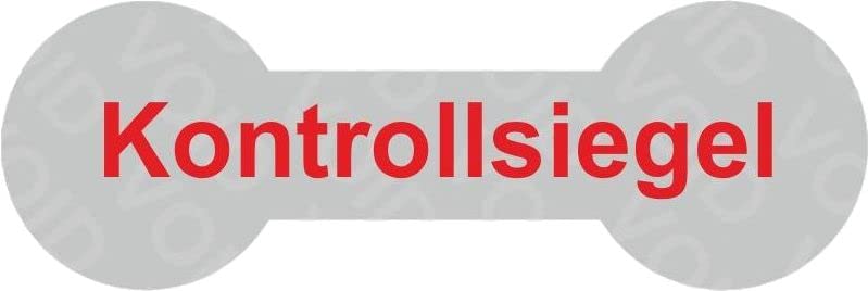 VOID Sicherheitsetiketten"Kontrollsiegel" auf Rolle - 60 x 20 mm (Rot - 500 Stück), Rot - 500 Stück