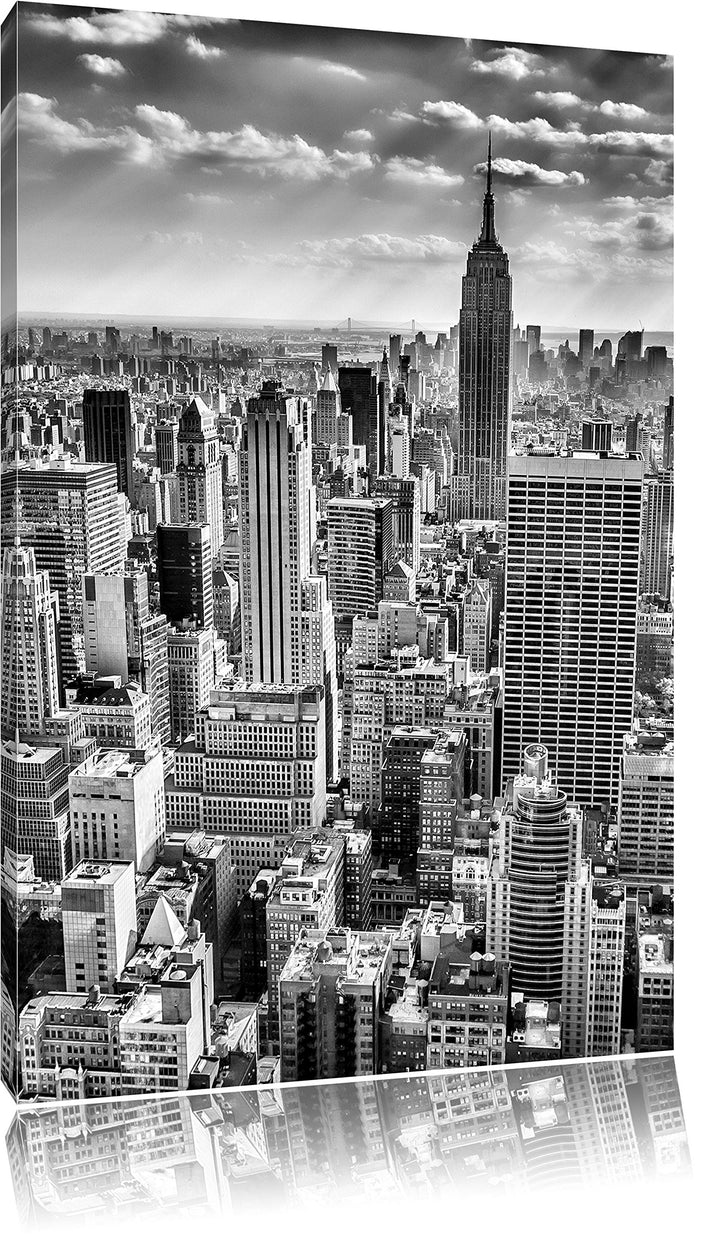 Pixxprint New York bei Tag als Leinwandbild/Grösse: 100x70 cm/Wandbild/Kunstdruck/fertig bespannt, 1