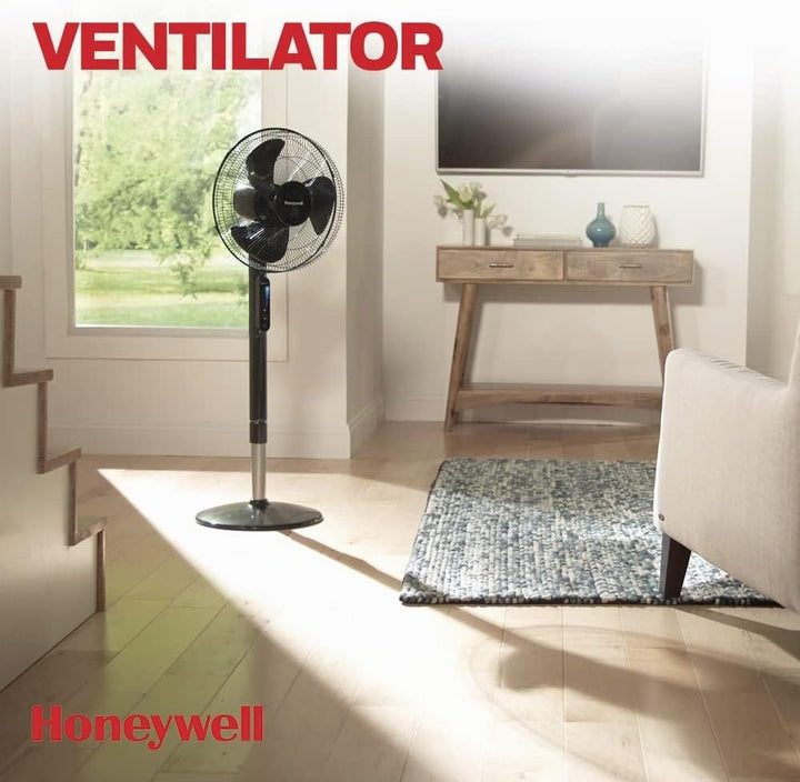 Honeywell Advanced QuietSet Oszillierender Standventilator (5 Geschwindigkeitseinstellungen, Timer-F