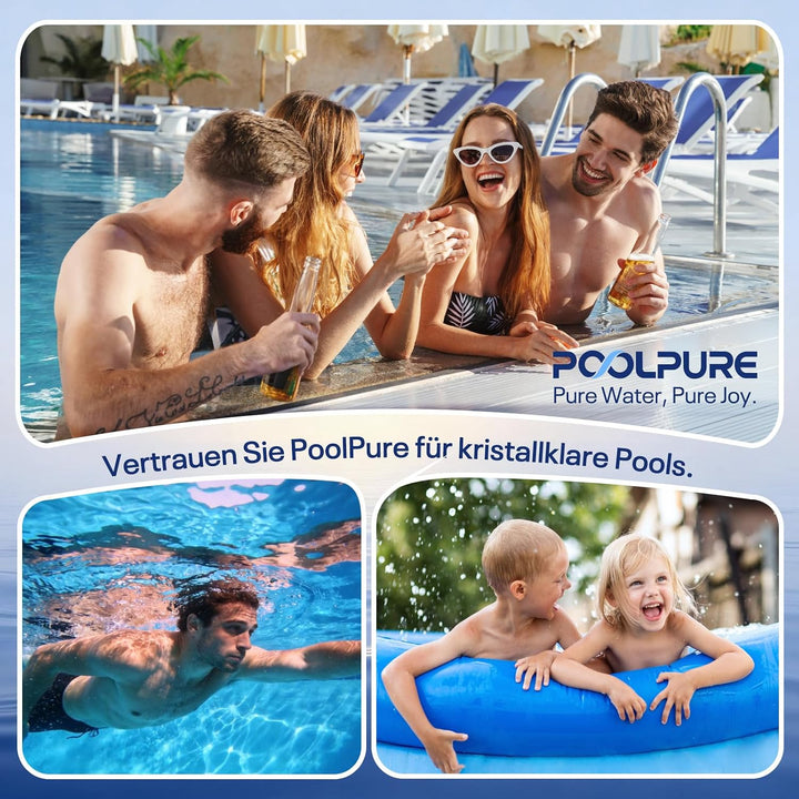 POOLPURE 6X Filterkartuschen Spa Whirlpool mit Gewinde - Spa Filterkartuschen für Clever Spa - Filte