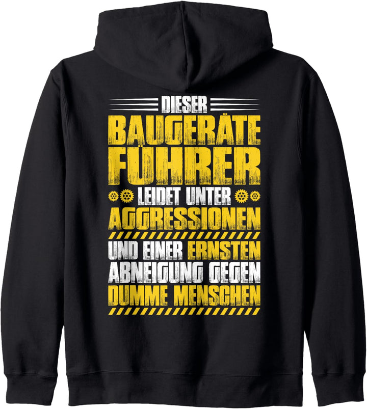 Aggressionen Baugeräteführer Kapuzenjacke