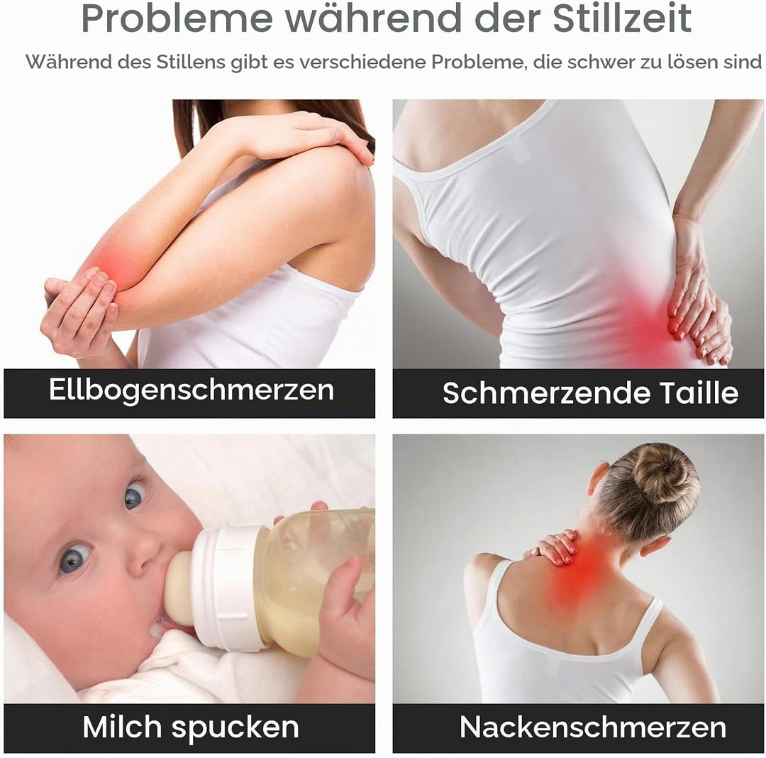 Stillkissen, Stillkissen Stützkissen für Mutter und Baby, Pregnancy Pillow mit 100% Baumwollbezug, V