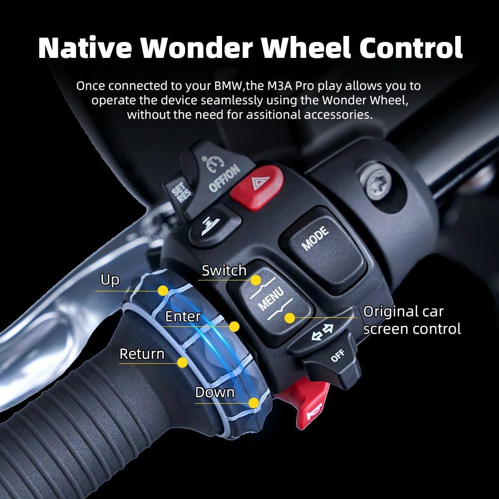 6,2" Motorrad Display für BMW R1200GS R1250GS F800 F900 S1000XR, Kabelloses CarPlay &amp; Android Auto (