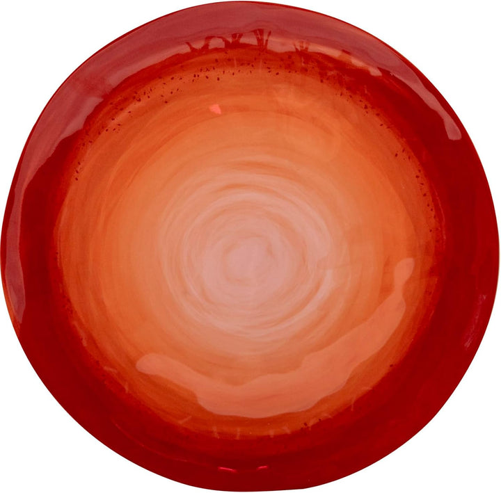 Bo-Camp Melamin Geschirr Set Halo Camping Essgeschirr Reise Picknick Teller Rot, Rot