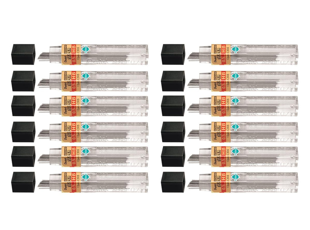 Pentel C505-HB Hochpolymer-Ersatzmine extra stark in 12er Röhre HB 0,5 mm 12 Röhren