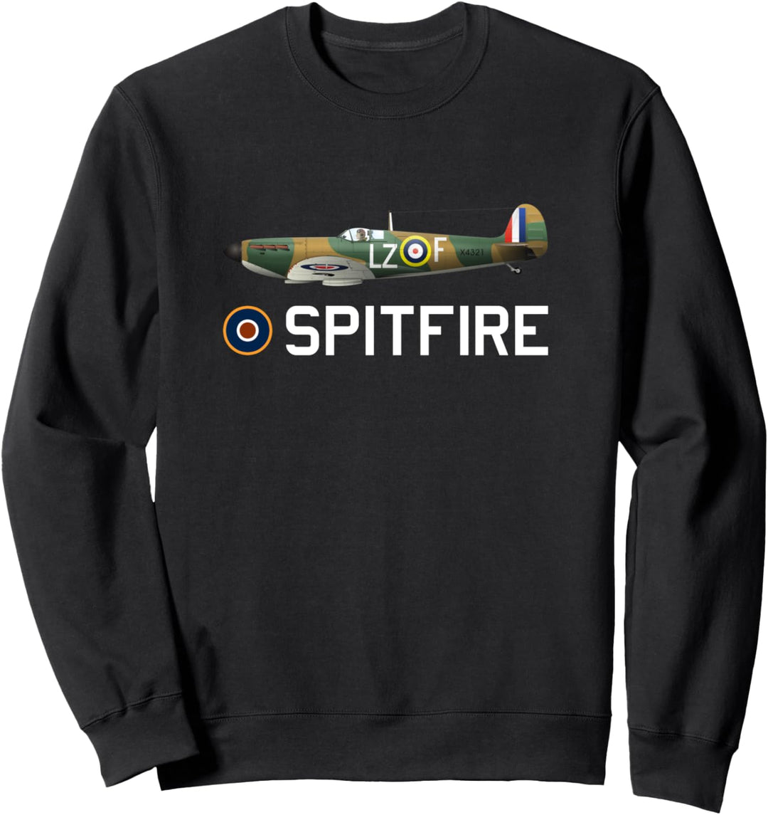 Spitfire Fighter Aircraft WW2 Aeroplane Aviation Plane Sweatshirt