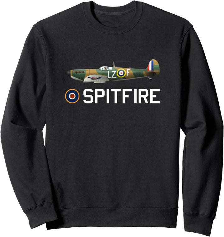 Spitfire Fighter Aircraft WW2 Aeroplane Aviation Plane Sweatshirt